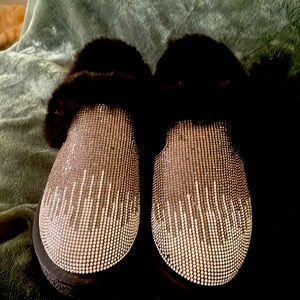 fur bling shoes.